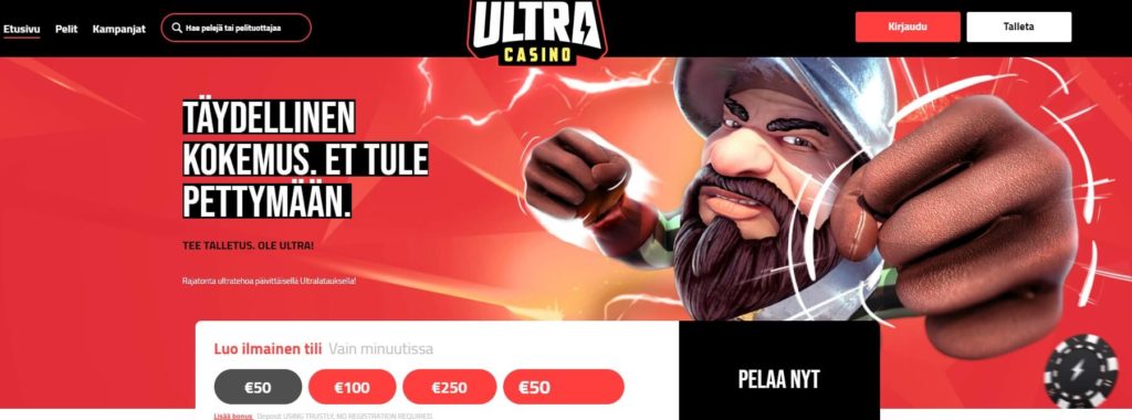 Ultra Casino bonus