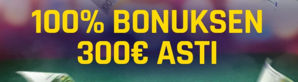 All in Casinon bonus 100% 300€ asti