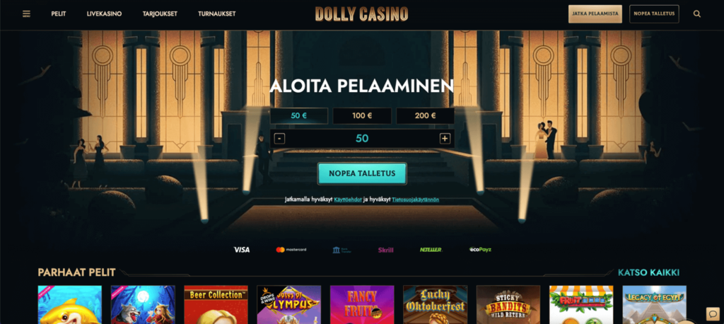 Dolly Casino pelivalikko